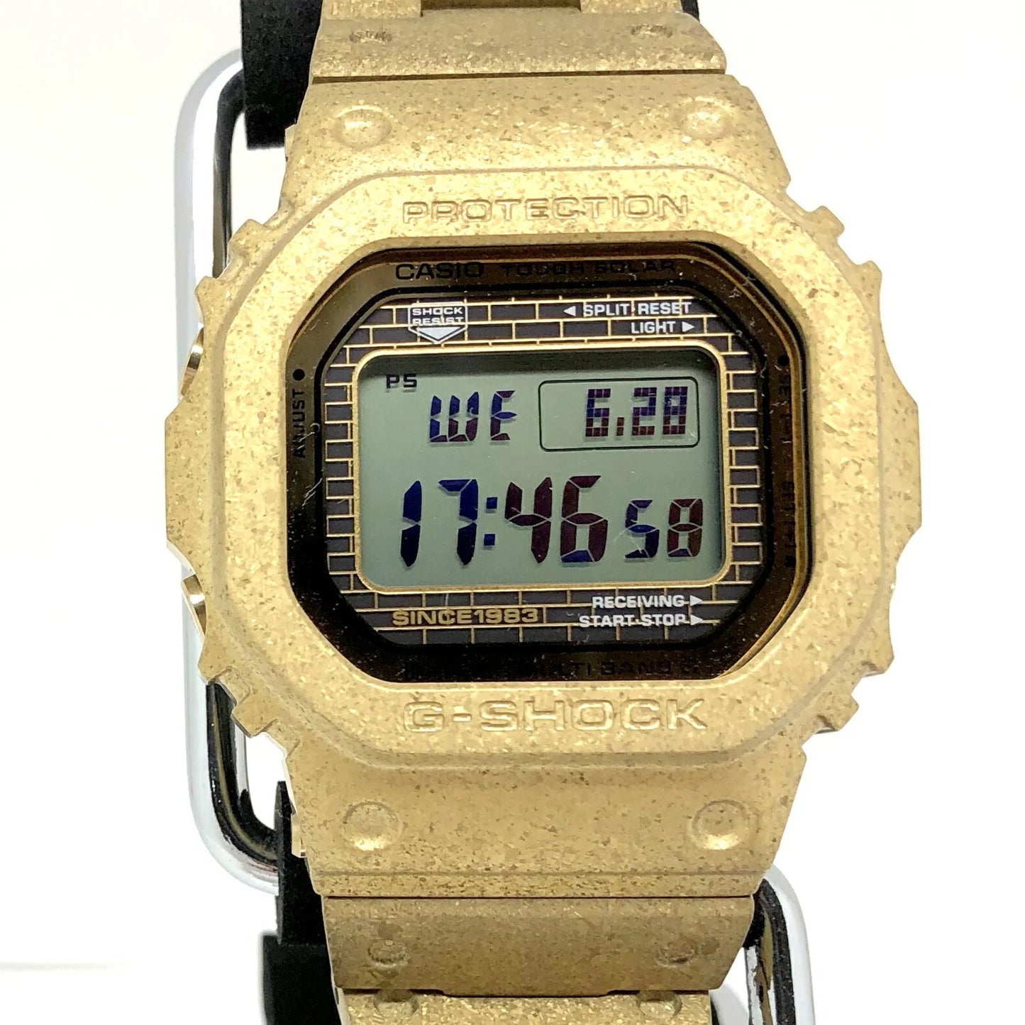 Pre-owned casio casio g-shock watch gmw-b5000pg-9jr 40th anniversary recrystallized gold digital radio solar men's itwaurvqqswo (good)