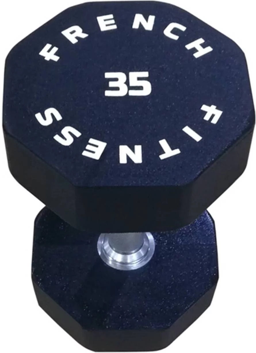 French fitness urethane 8 sided hex dumbbell set, 5-60 lbs (new)