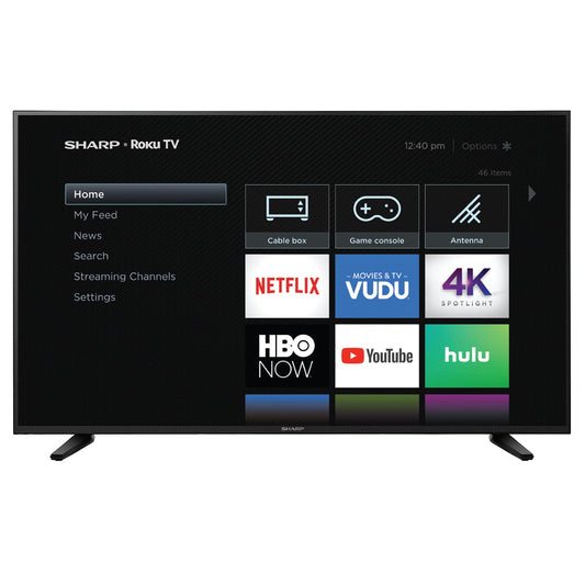 Sharp 58" class 4k ultra hd (2160p) hdr roku smart led tv (58q7330u)