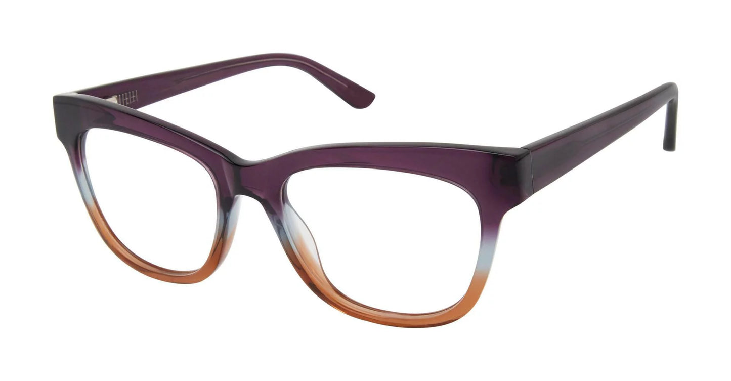 New gx by gwen stefani gx050 purple & brown eyeglasses 52mm with gx case