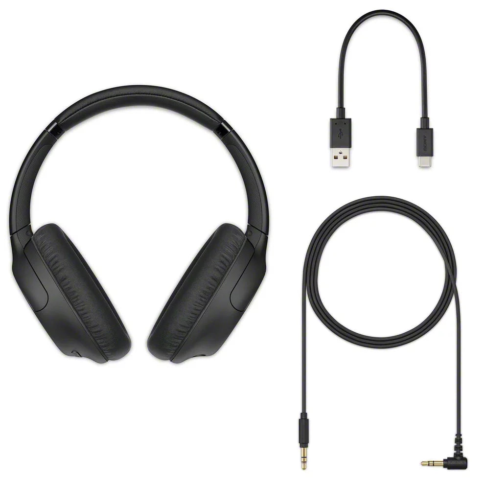 Sony wh-ch710n wireless noise-canceling headphones bundle with deco gear headphone case and stand for the whch710n model headphones (black)