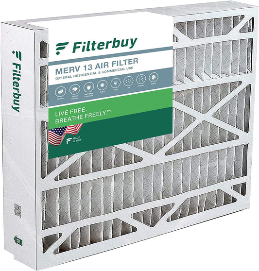 Filterbuy 20x21x5 merv 13 pleated hvac ac furnace air filters for lennox x8790 / pco14-23 (1-pack)