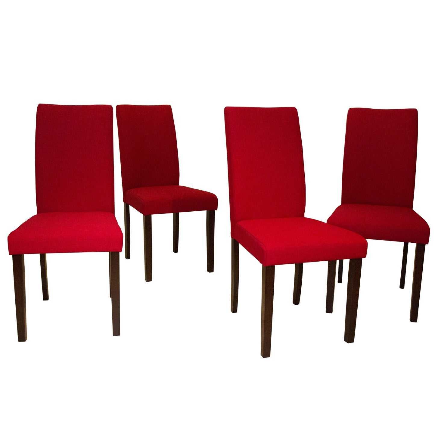 Warehouse of tiffany shino crimson linen 39-inch set of 4 dining chairs