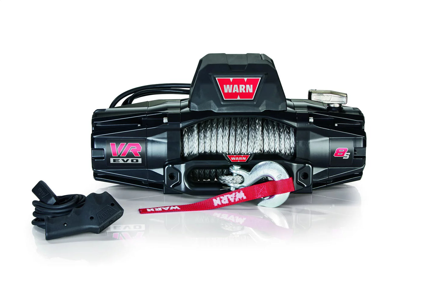 Warn - 103251 - vr evo 8-s standard duty 8,000lb winch with synthetic rope fits select: 1992-2008 ford f150, 1999-2013 chevrolet silverado