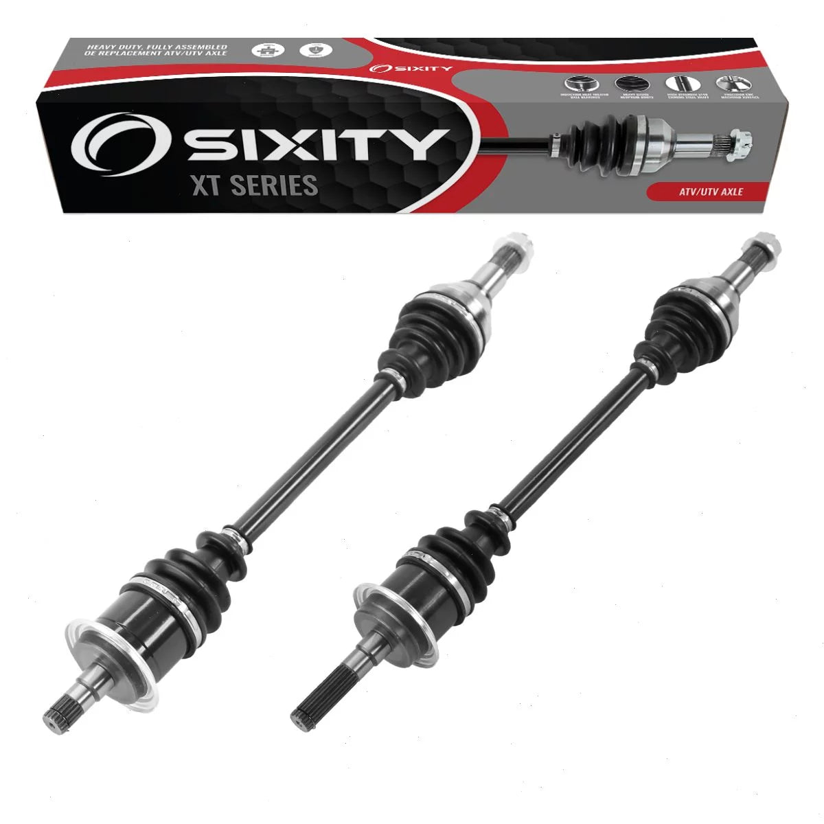 2 pc sixity xt front left right axle compatible with can-am commander 1000 2015 - max 1000 dps xt 4x4