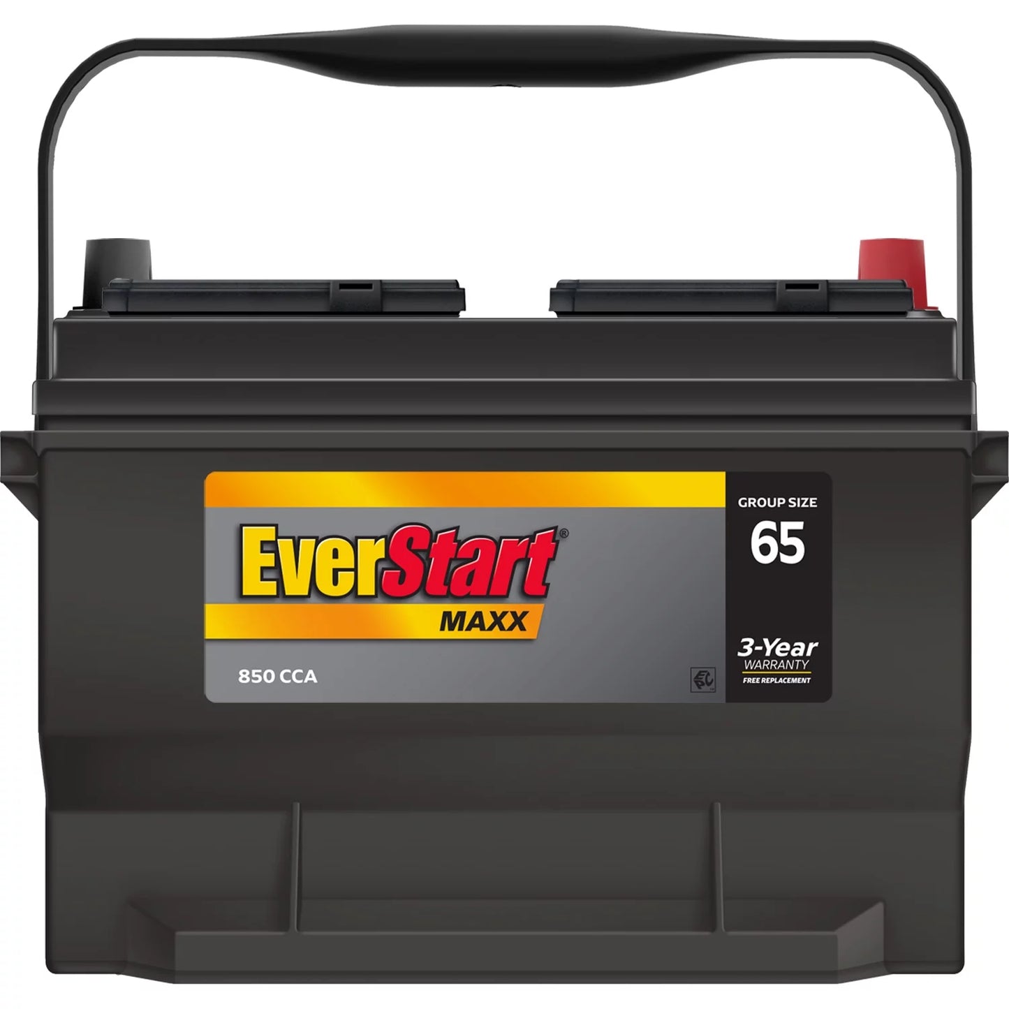 Everstart maxx lead acid automotive battery, group size 65 12 volt 850 cca