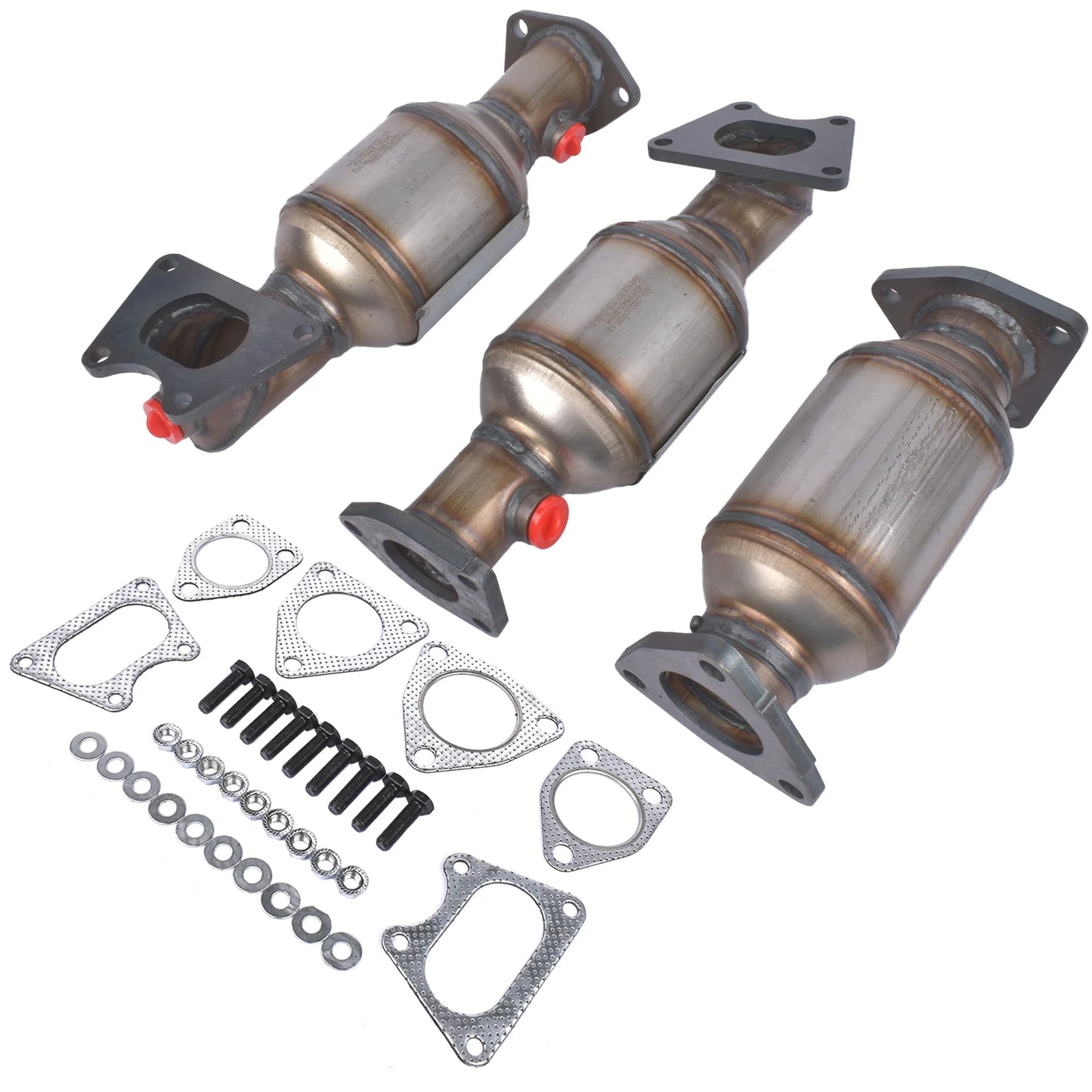 Geluoxi catalytic converters set replacement for 2005-2008 honda pilot 3.5l 45106-45107-45108