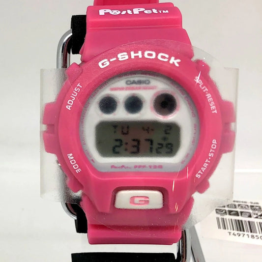 Pre-owned g-shock casio watch dw-6900bmo-9jr post pet collaboration pink white three eyes quartz men's mikunigaoka store itjt9zwv73lu (good)