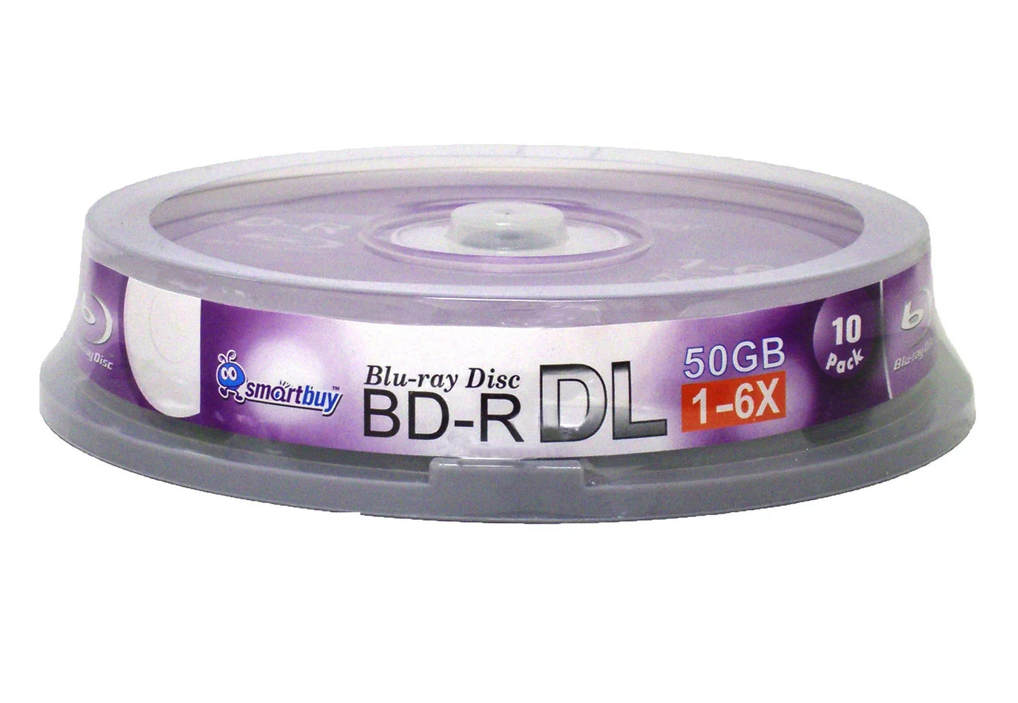 Smart buy 20-disc 50gb 6x blu-ray bd-r dl dual layer double layer logo top surface blank data video recordable media disc