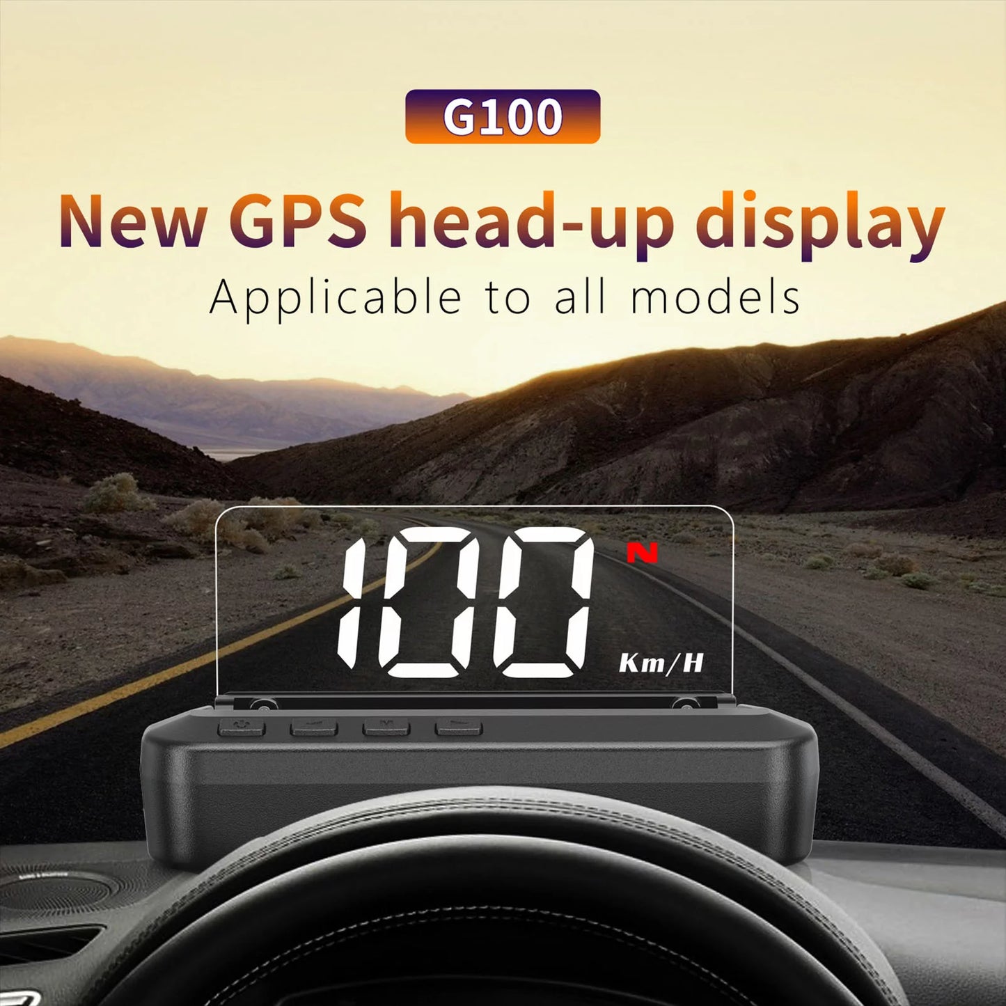 Car head-up display (hud) - digital speedometer, gps dual system display, overspeed alarm, and fatigue driving alarm with dual screen