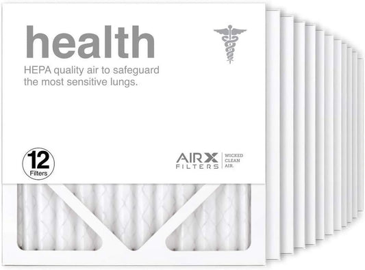 12x12x1 air filter merv 13 pleated hvac ac furnace air filter, health 12-pack, made in the