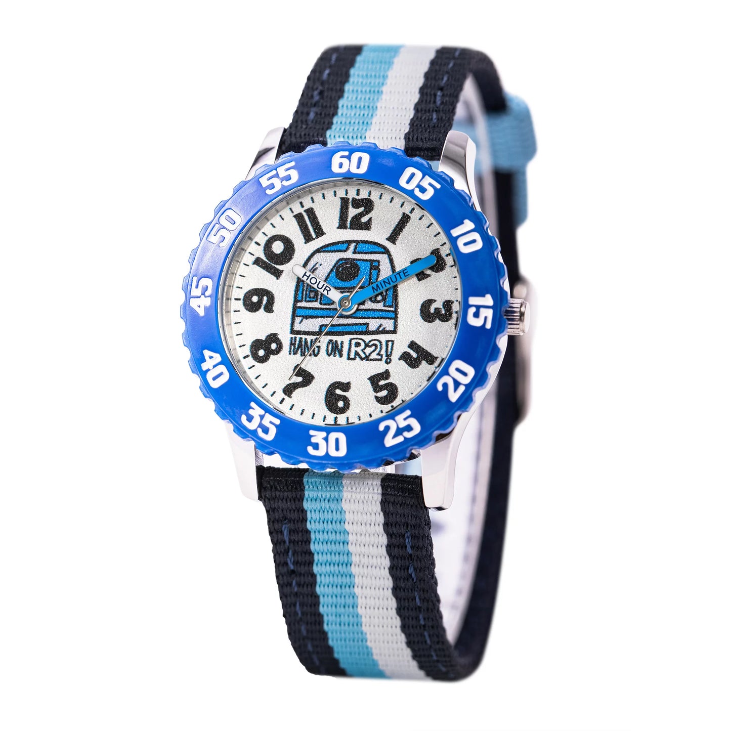 Disney star wars r2-d2 boys' stainless steel watch, 1-pack