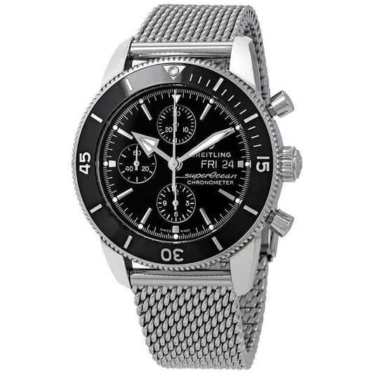 Breitling superocean heritage ii chronograph automatic black dial men's watch a13313121b1a1