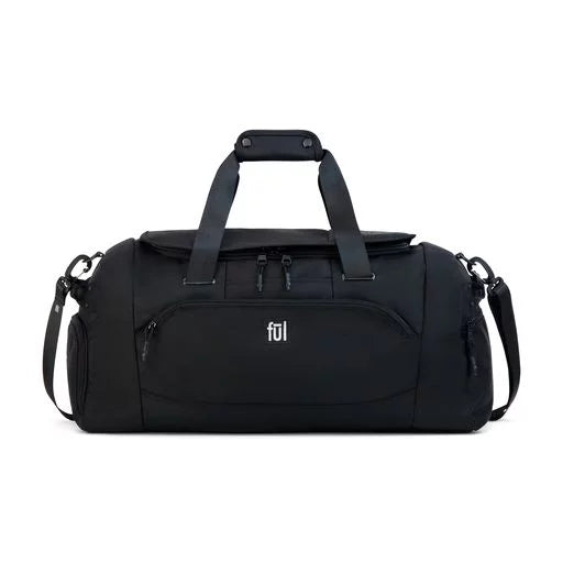 Tactics collection 22 inch duffel bag, siege small carry on travel luggage bag with carry handles and shoulder strap, black