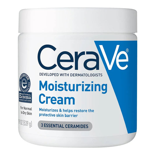 Cerave moisturizing cream | body and face moisturizer for dry skin | body cream with hyaluronic acid and ceramides | hydrating moisturizer | fragrance free non-comedogenic | 19 ounce