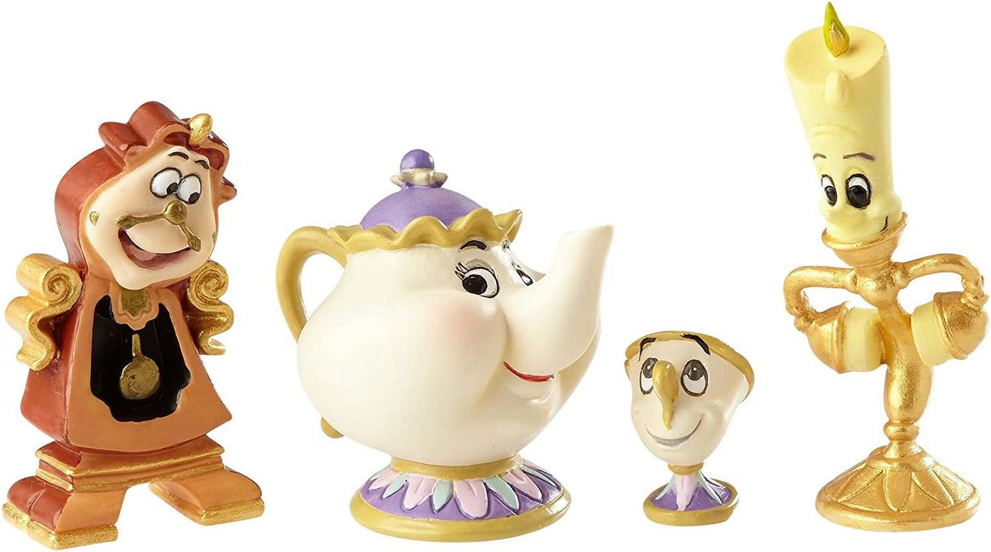 Disney showcase lumiere mrs. potts chip and cogsworth figurine set qgm19620