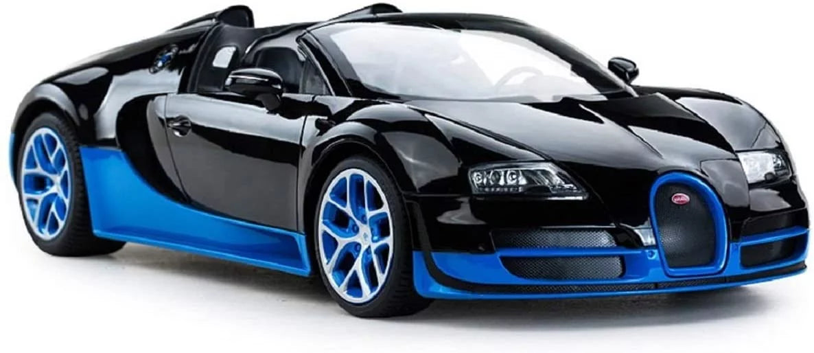 Wonder wheels 1:14 rc remote control bugatti veyron grand sport vitesse car - black/blue