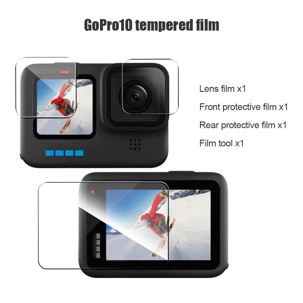 Owsoo protective case for  camera, compatible, waterproof kit, silicone protectors, tempered glasses, filters, fog plates