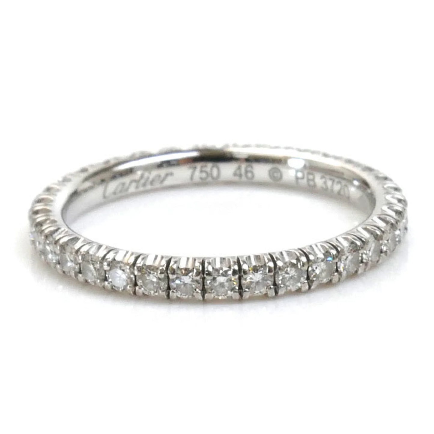 Pre-owned cartier cartier k18wg white gold etincelle de full eternity ring b4077946 size 6 46 1.6g women's (good)