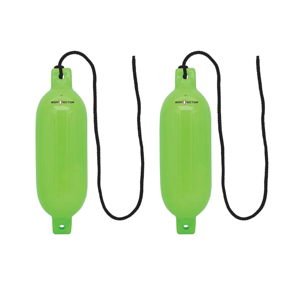 Extreme max 3006.7587 boattector inflatable fender value 2-pack - 4.5" x 16", neon green