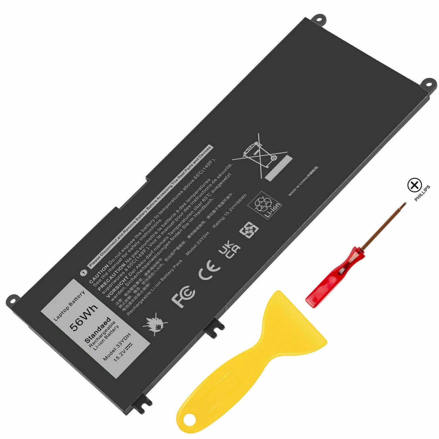 33ydh notebook computer battery for latitude series by dell 3380 3590 3580 3480 3490 w7nkd p30e001 us