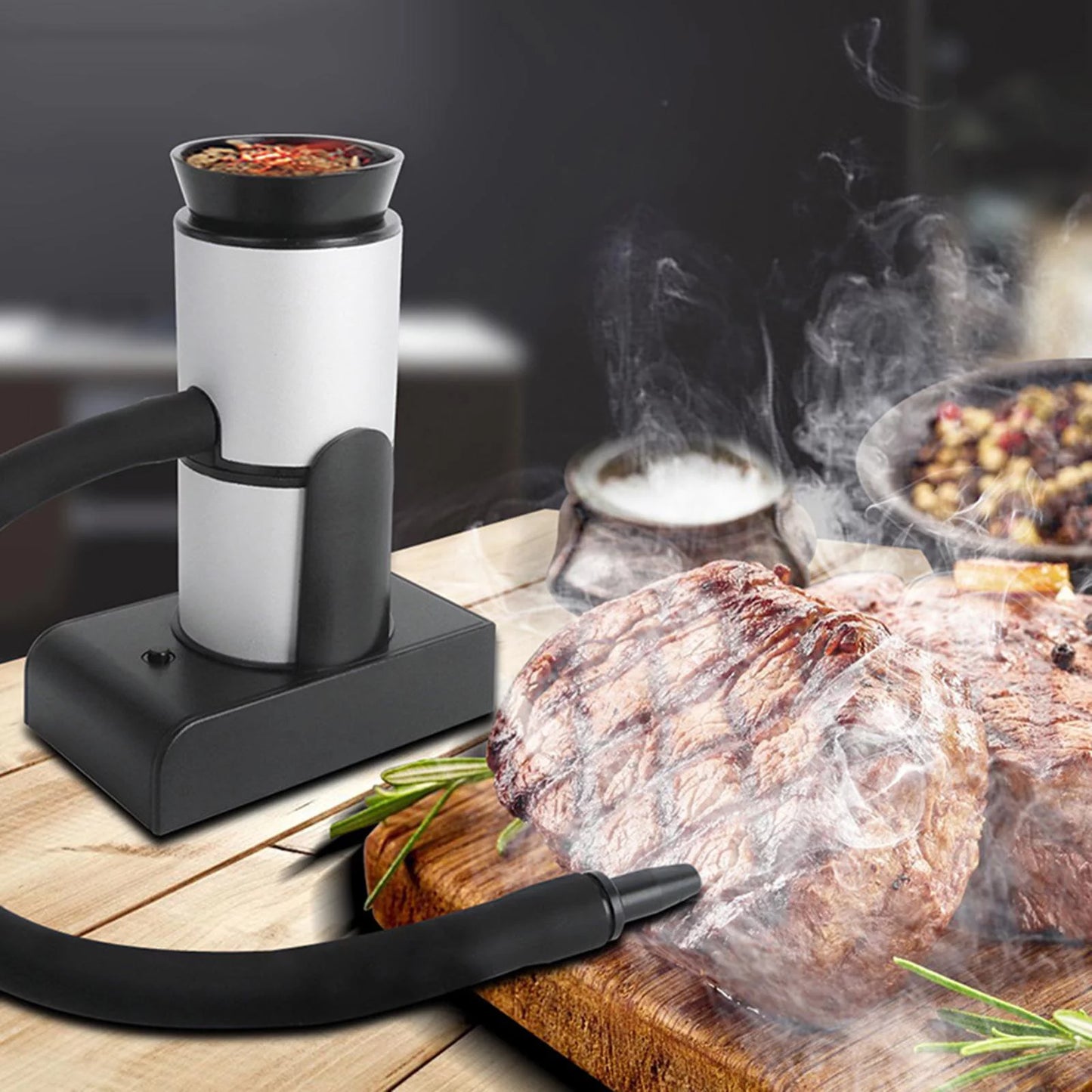 Portable food , kitchen smoke , cooking handheld food , cocktail  mini smoke infuser food for meat bbq