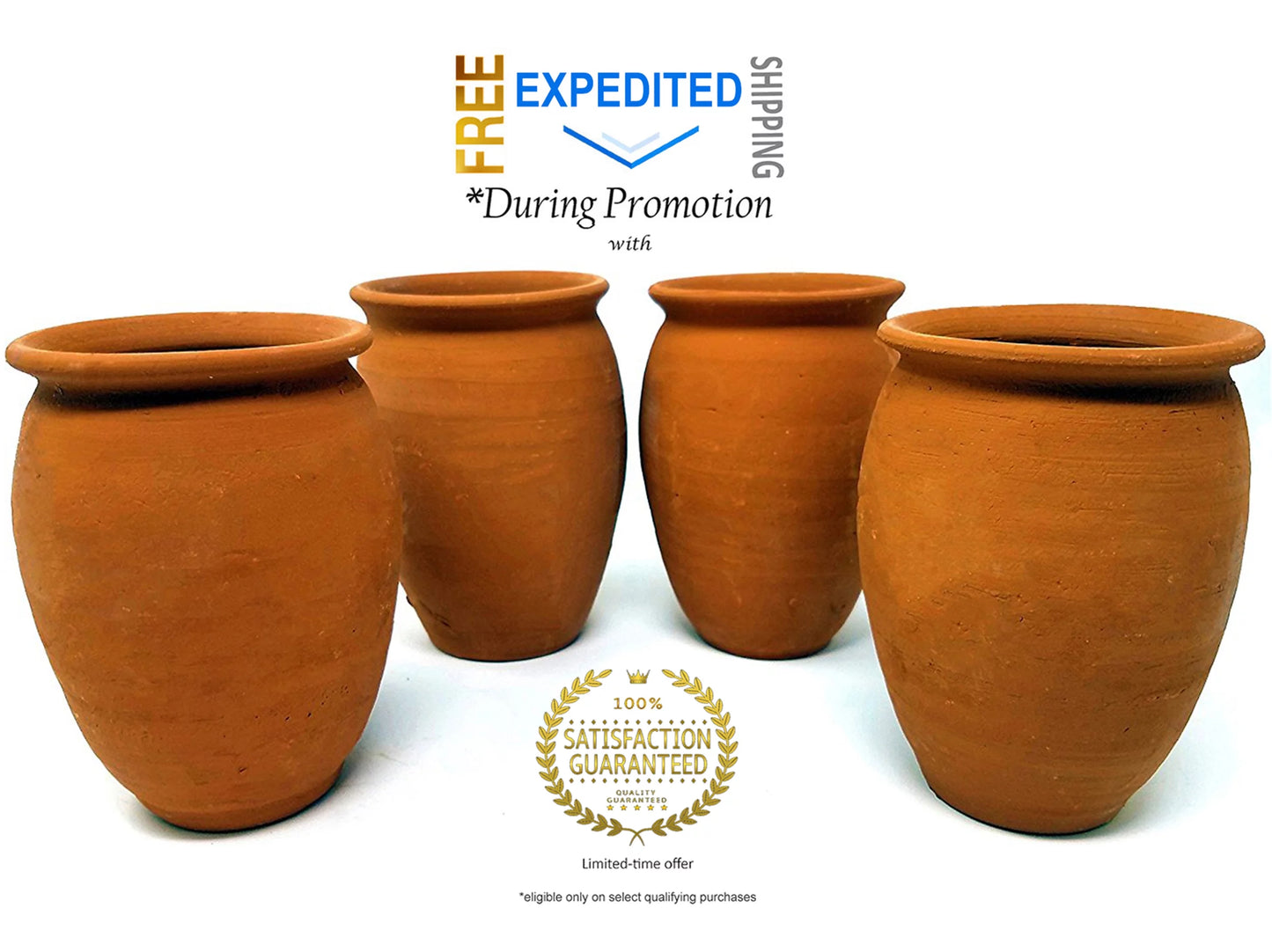 Alondra's imports handcrafted, natural clay cups from mexico (cantaritos mexicanos, fiesta mexicana) for hot & cold beverages (cocktail glasses for tequila, margaritas, mojitos & more), set of 8