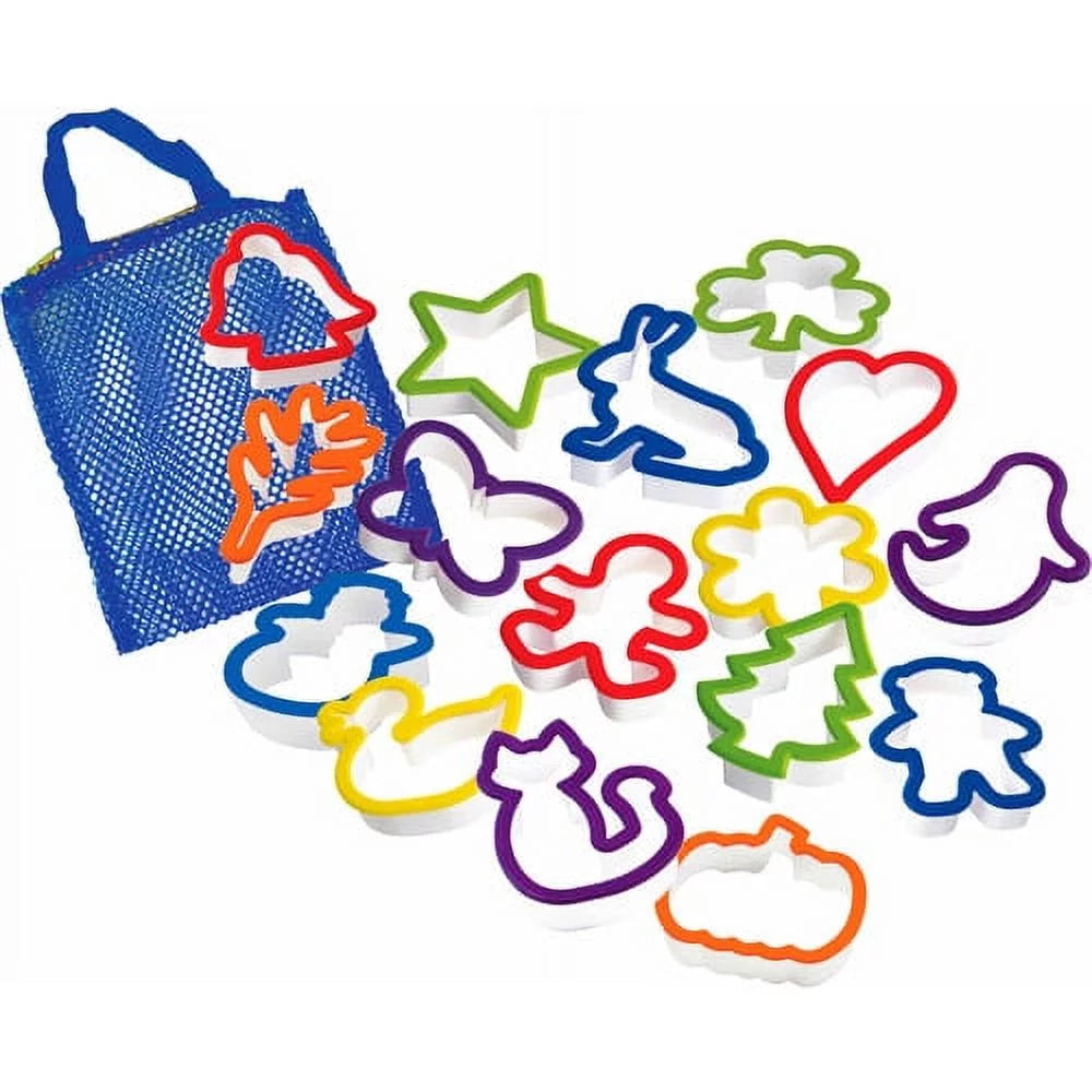 Curious chef 16-piece cookie cutter kit play set