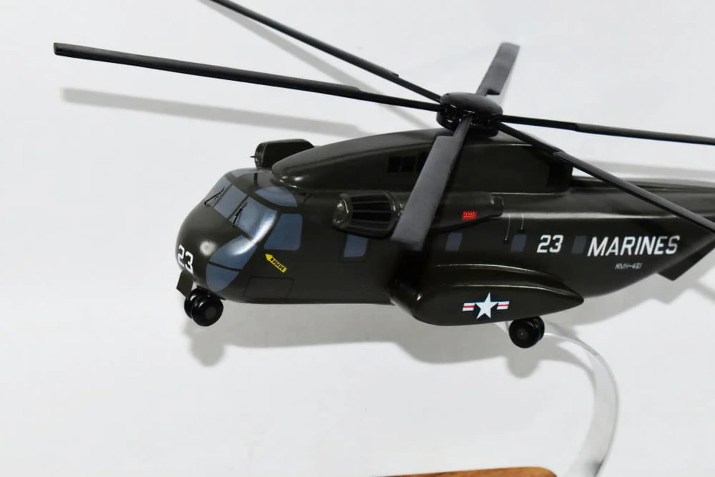 Sikorsky ch-53d sea stallion™, hmh-461 iron horses (23) 1/74th (16) scale, mahogany model