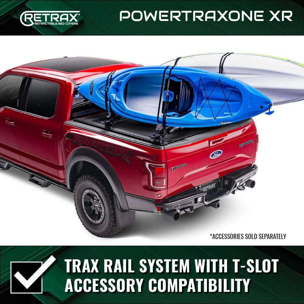 Retrax by realtruck powertraxone xr retractable truck bed tonneau cover | t-70862 | compatible with select 2022-2023 toyota tundra w/o deck rail system 6' 7" bed (78.7")