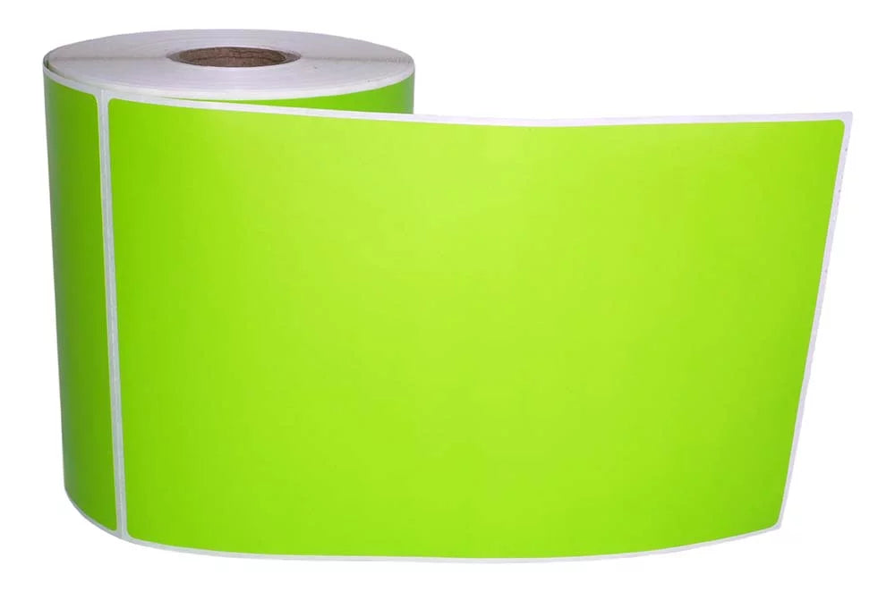 4 rolls 4"x6" green color direct thermal shipping label compatible with zebra eltron printers