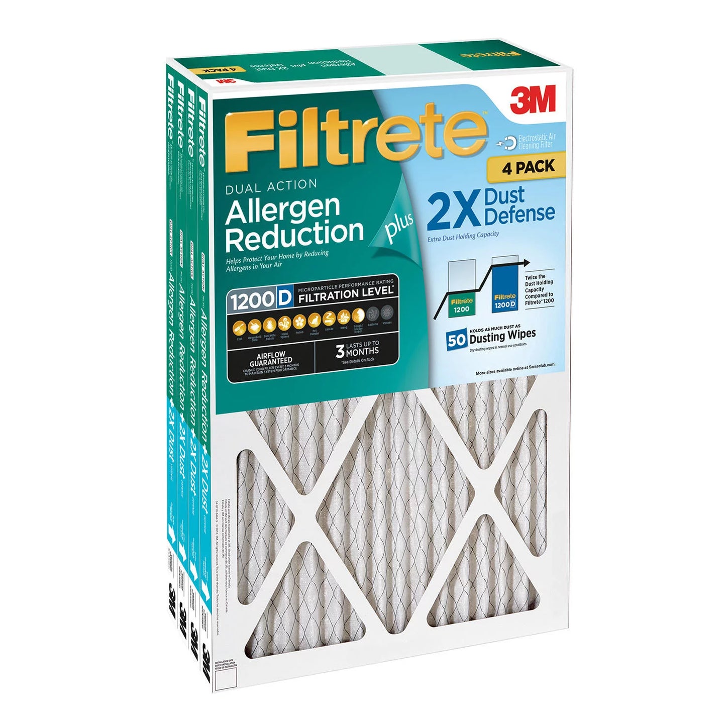 Filtrete(tm) allergen reduction plus dust filter, 25 in x 25 in x 1 in