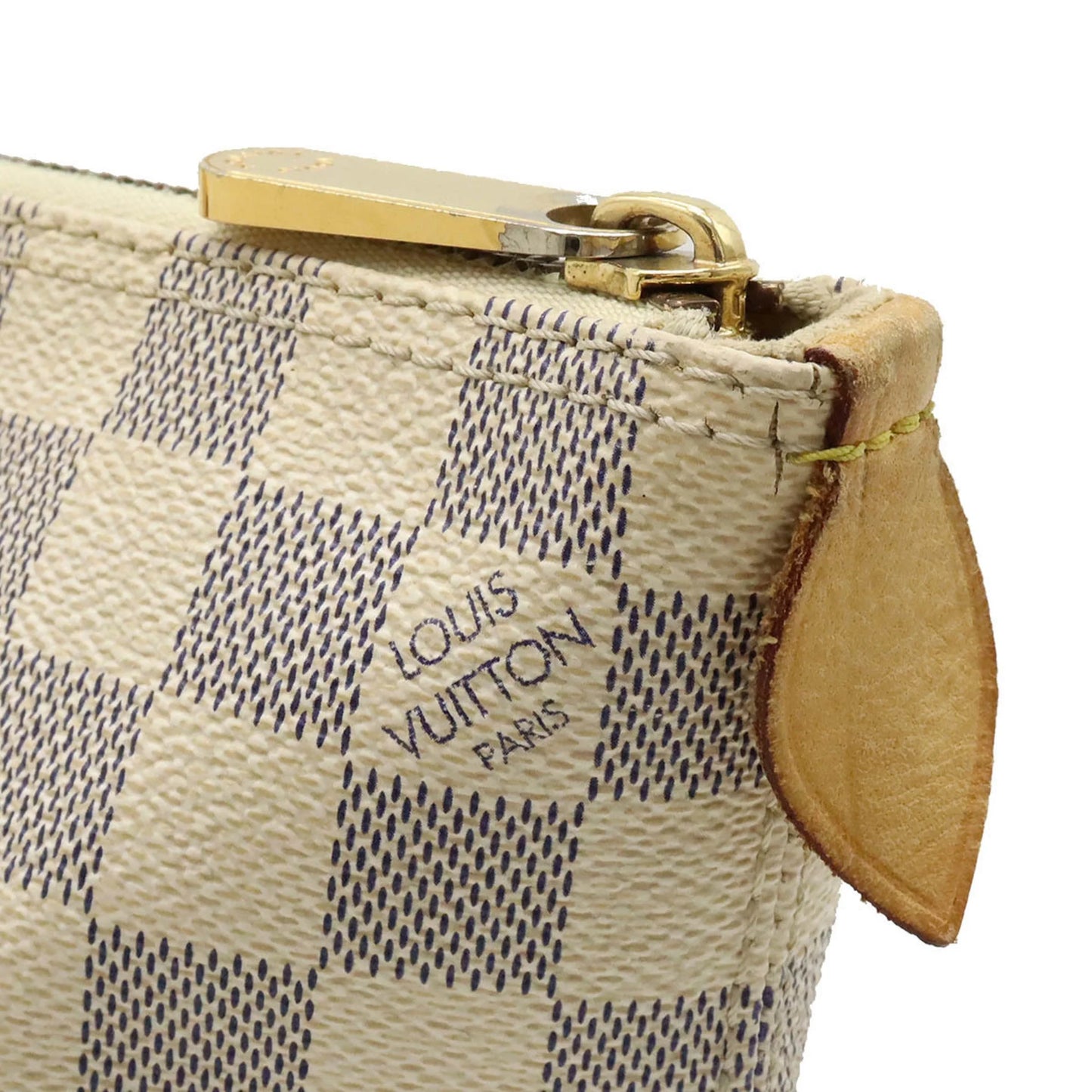 Authenticated used louis vuitton louis vuitton damier azur saleya pm handbag tote bag shoulder n51186