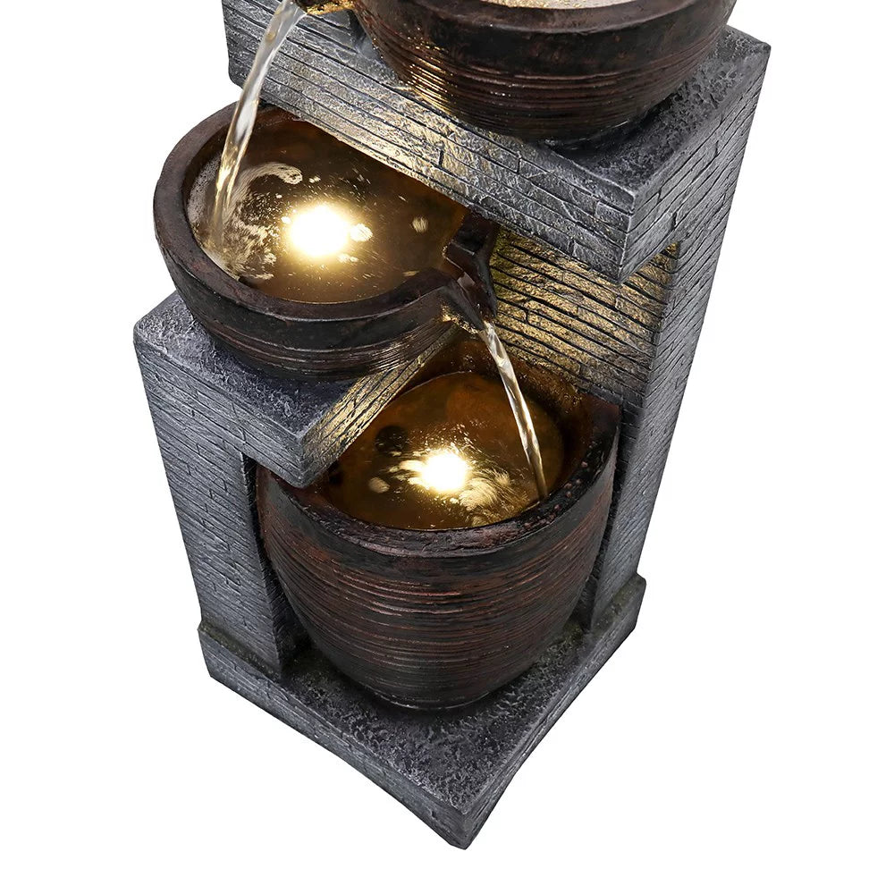 Cliffdell resin outdoor fountain with light