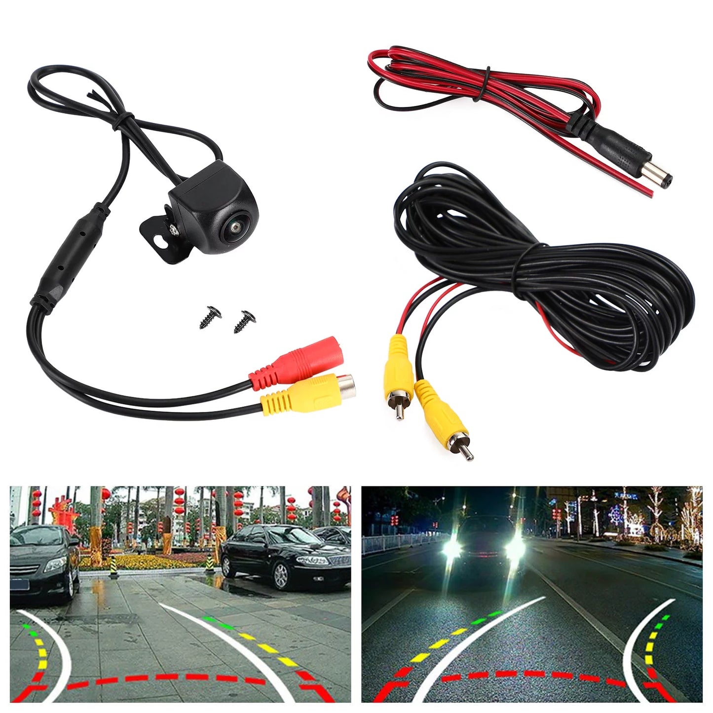 Dynamic trajectory parking line truck suv car reverse night rear view camera