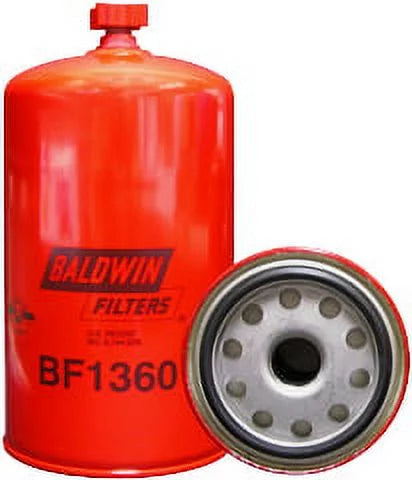 Fuel/water separator spin-on with drain baldwin bf1360