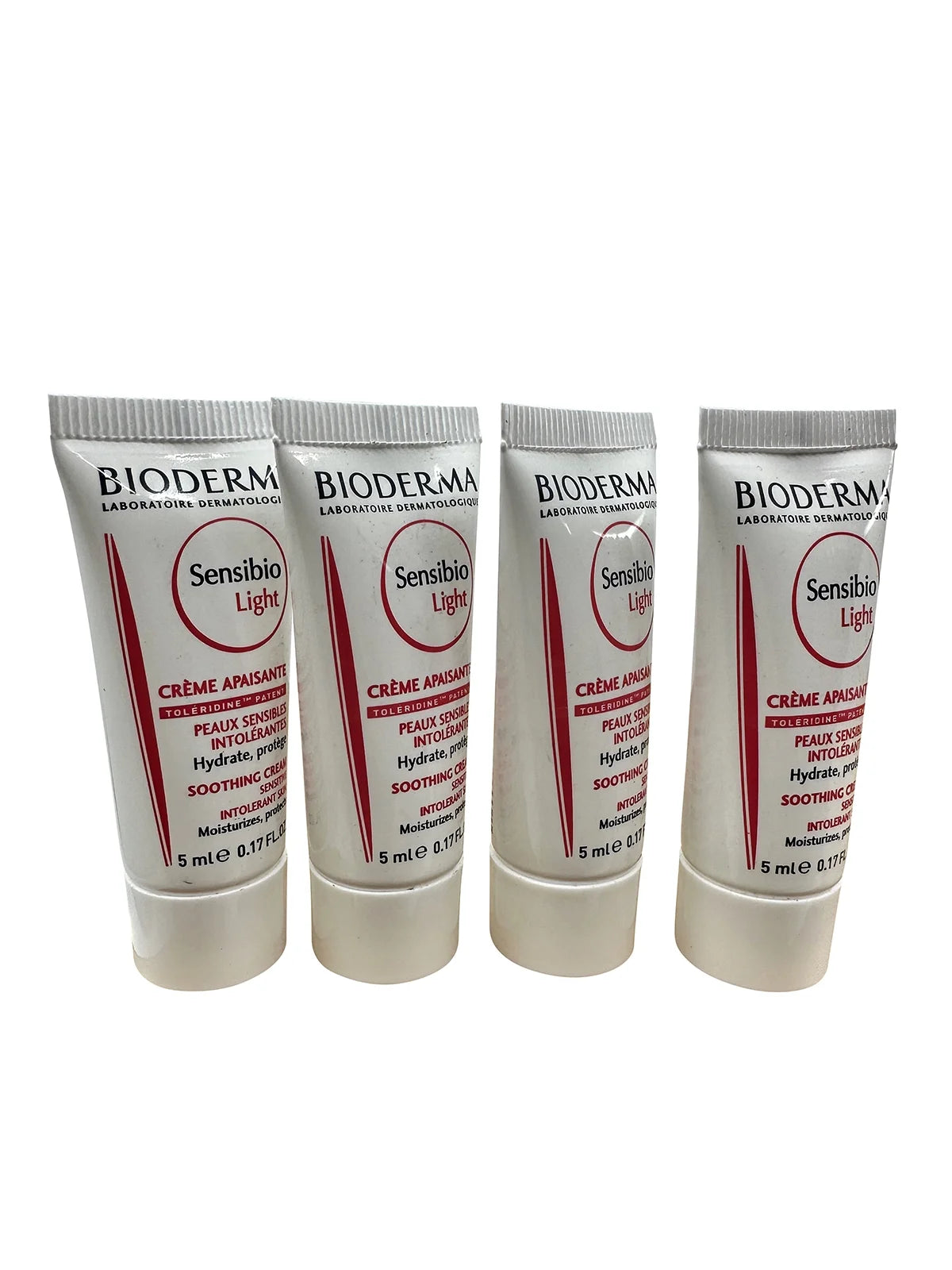 Bioderma sensibio light soothing cream sensitive & intolerant skin 0.17 oz set of 4