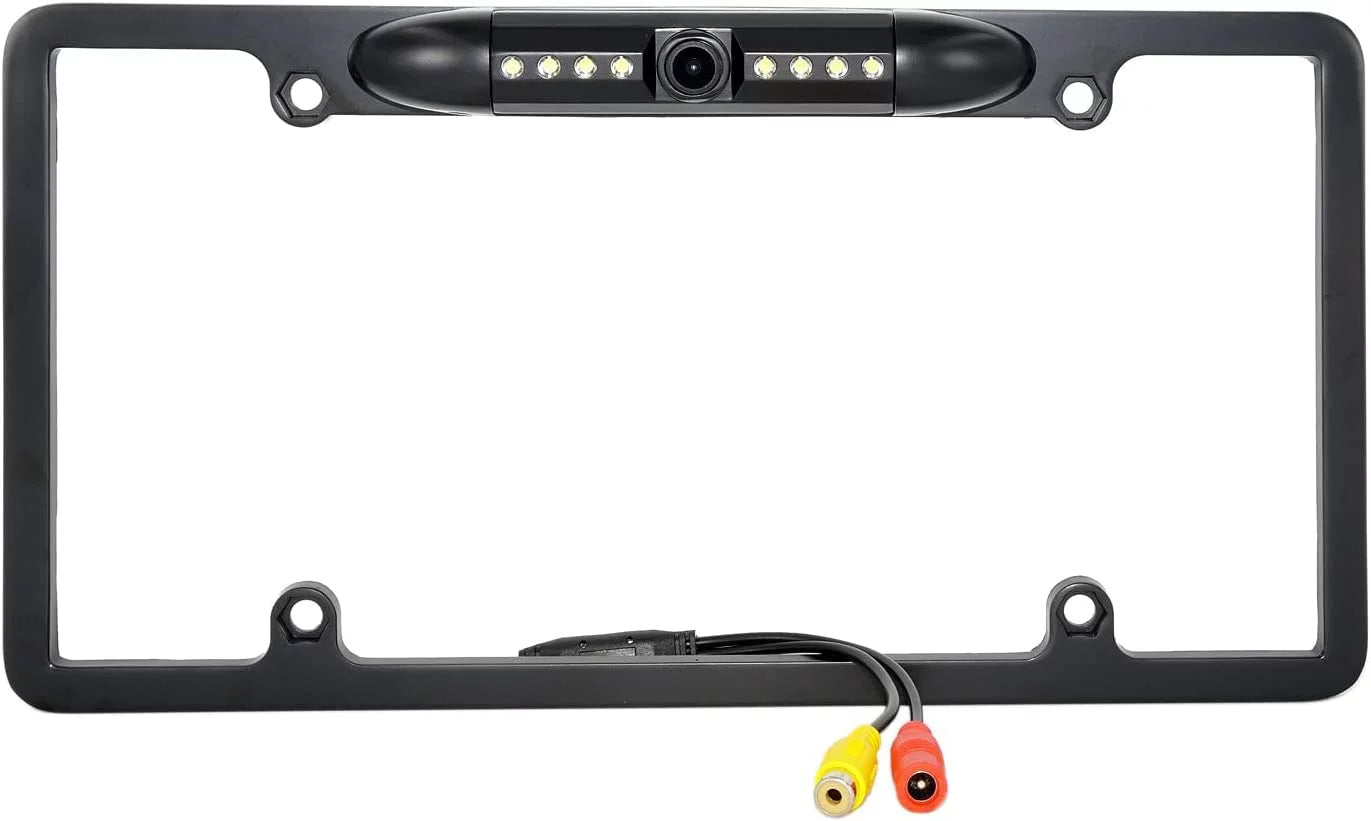 Backup camera rearview license plate frame for sony xav-ax150 black