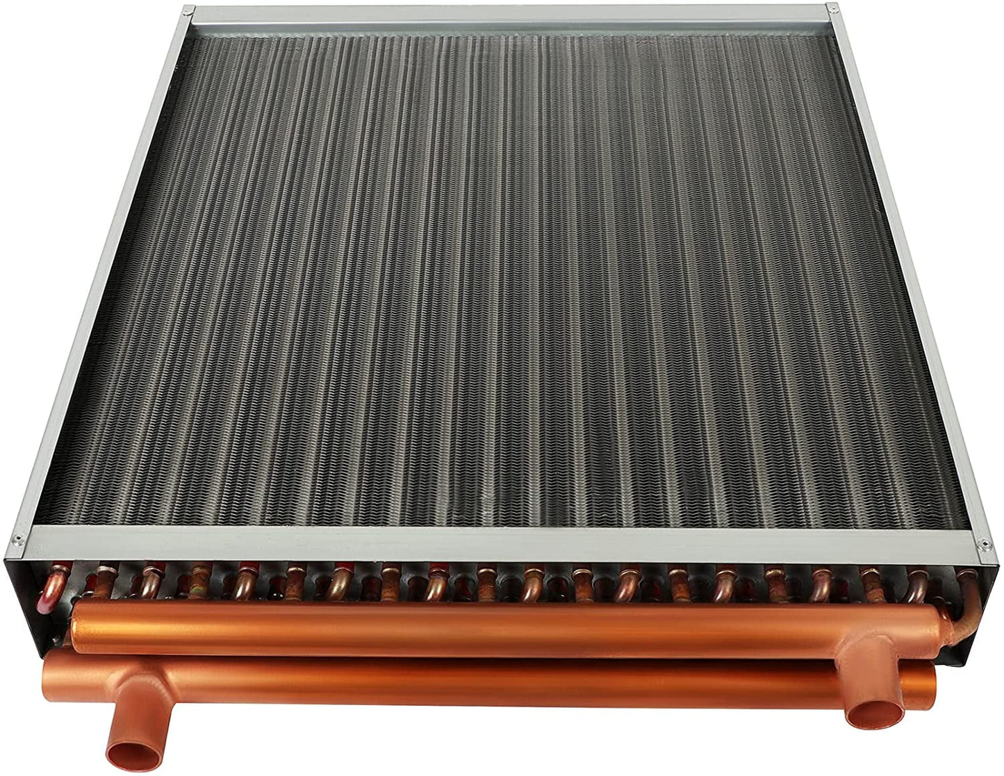 20" x 20" water to air heat exchanger with 1" copper ports perfectly with outdoor furnace ideal for residential hvac system