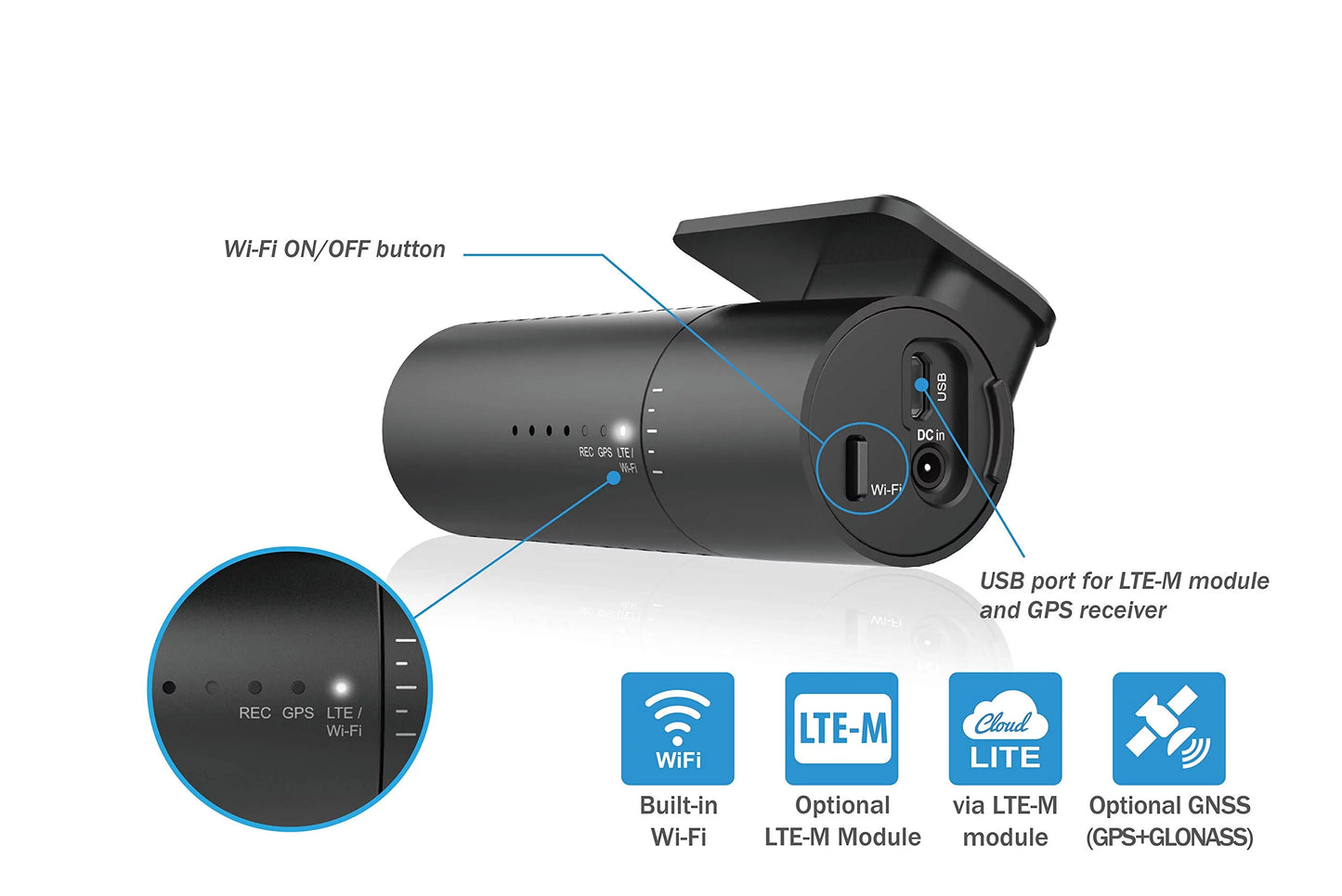 Blackvue dr590x-1ch with 32gb microsd card | full hd wi-fi dashcam | parking mode support