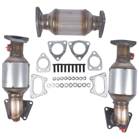 Geluoxi catalytic converters set replacement for 2005-2008 honda pilot 3.5l 45106-45107-45108