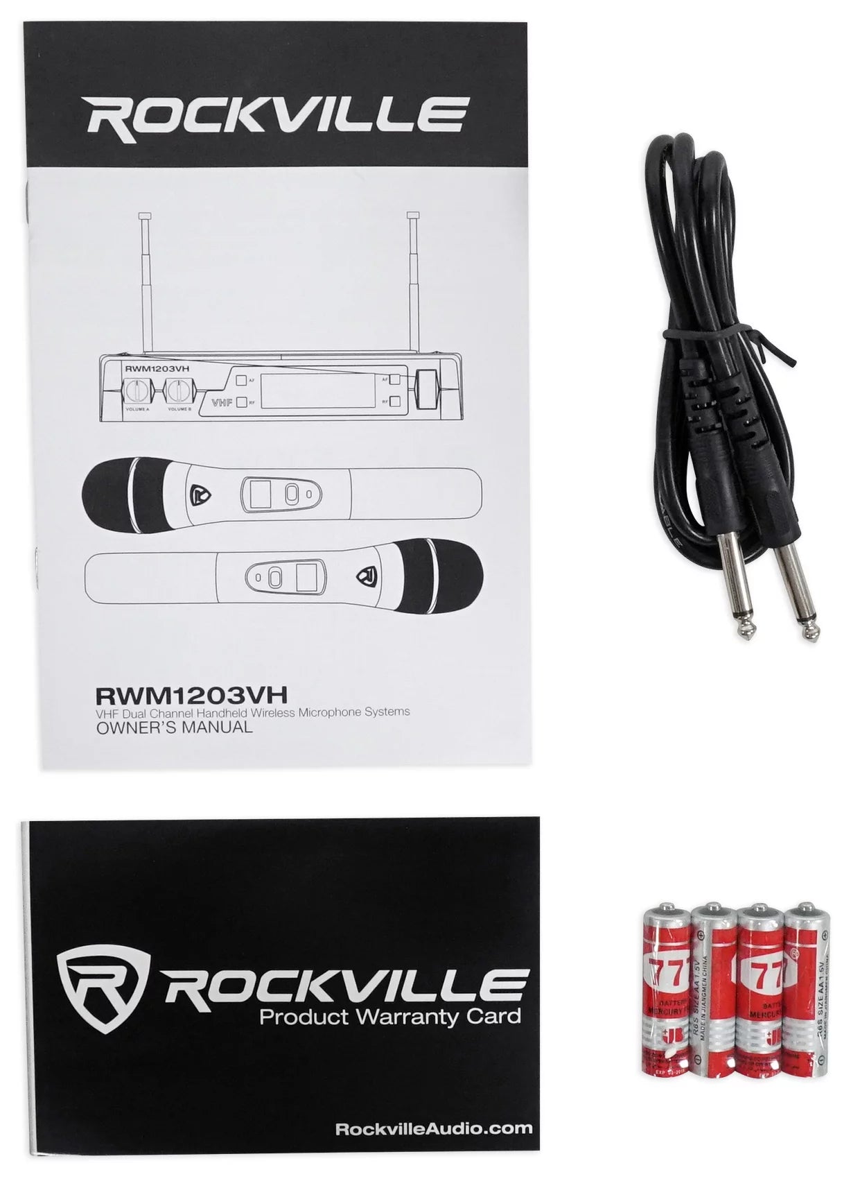 Rockville home theater/karaoke machine system w/5.25" sub+(2) wireless vhf mics