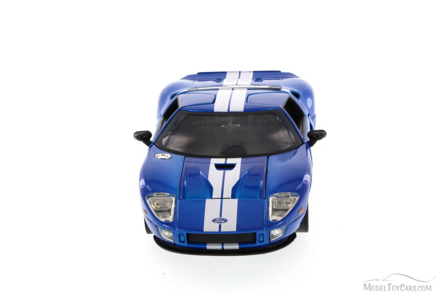 Ford gt blue with white stripes \fast & furious 7\" (2015) movie 1/24 diecast model car by jada"