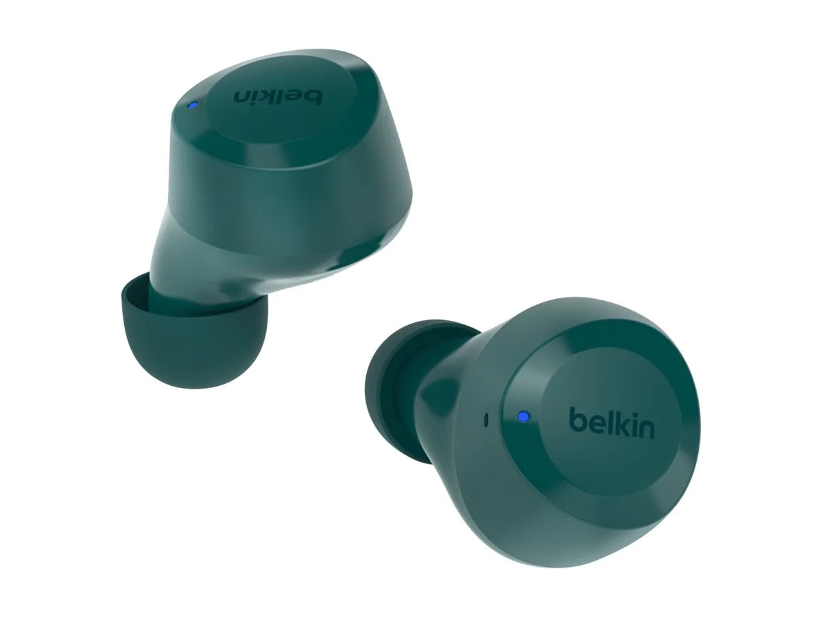 Belkin soundform™ bolt, true wireless earbuds, wireless charging, ipx5 sweat and water resistant, usb-c, up to 28 hours of battery life, iphone, galaxy, pixel and more - teal