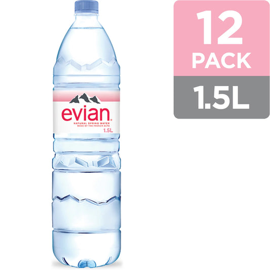 Evian natural spring water, 50.7 fl oz, 12 count bottles