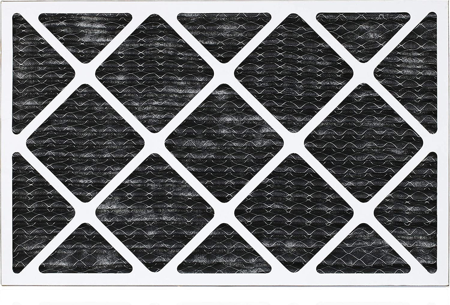 Filterbuy 17x25x1 merv 8 odor eliminator pleated hvac ac furnace air filters with activated carbon (2-pack)