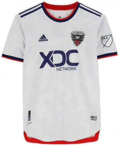 Chris odoi-atsen d.c. united autographed match-used #3 white jersey from the 2022 mls season - size m - fanatics authentic certified