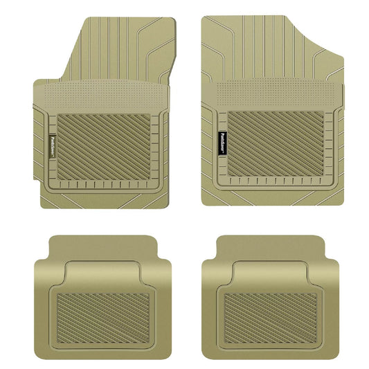 Pantssaver custom fit floor mats for genesis gv80 2022-2023 all weather protection -4 piece set (beige)