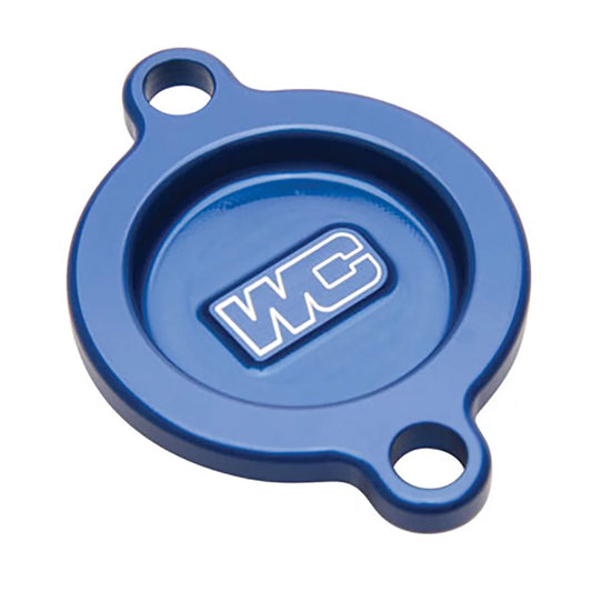 Works connection oil filter cover blue compatible with gas gas mc 250f 2021