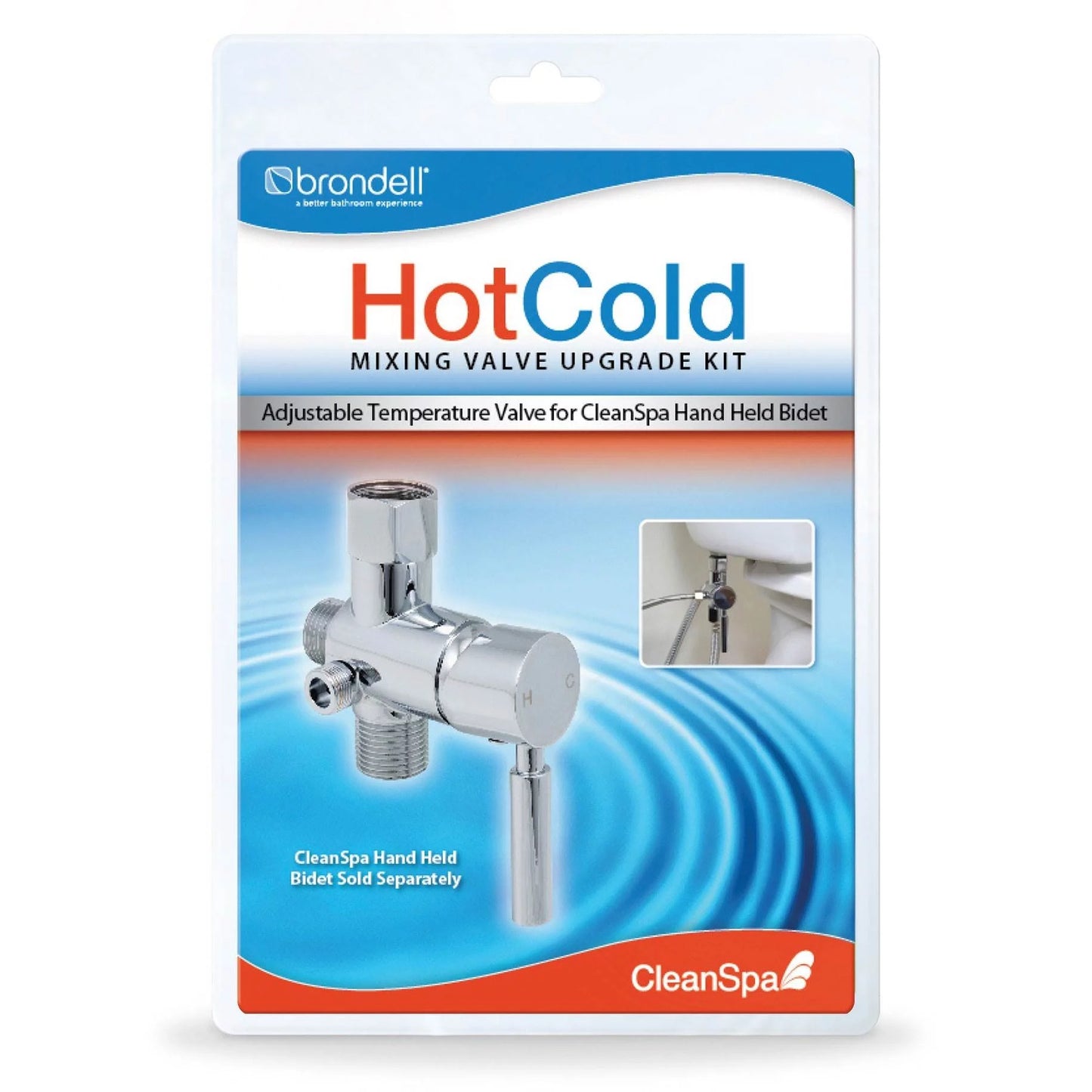 Brondell hand held bidet sprayer and shattaf hot cold mixing valve upgrade kit